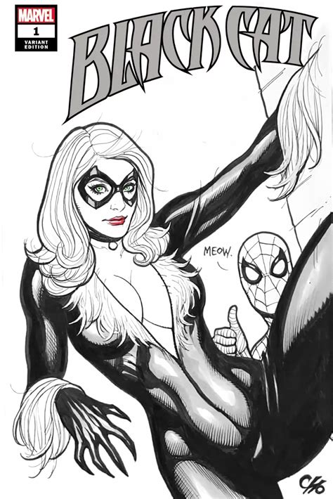 Seller will cover return shipping costs. Black Cat sketch cover | Frank cho, Black cat marvel ...