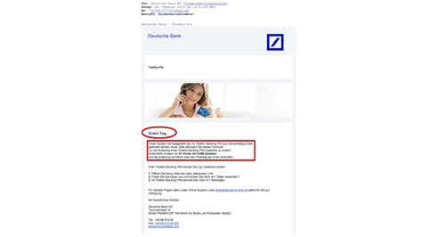 Deutsche bank respecte votre vie privée. Gefälschte E-Mail der Deutschen Bank: Woran kann man sie ...