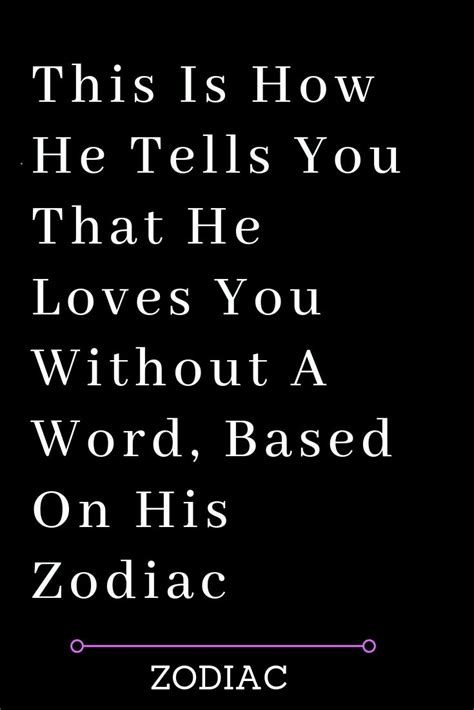 She's shielded with protective and guarding traits, influential and with a strong masculine component, aries woman and cancer man fit (almost) perfectly together, like two pieces of a puzzle. This Is How He Tells You That He Loves You Without A Word ...