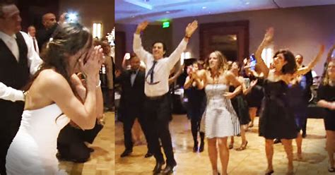 Are you considering a wedding flash mob to shock and surprise the guests or the newlywed couple? The Flash Mob Was Cute. But Watching The Bride Totally Flip Out Is The Greatest Surprise Ever!