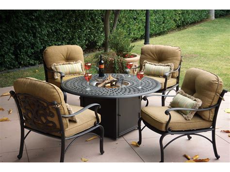 A fire pit table is a combination of a fire pit and an outdoor dining table. Darlee Outdoor Living Series 60 Cast Aluminum 60 Round ...