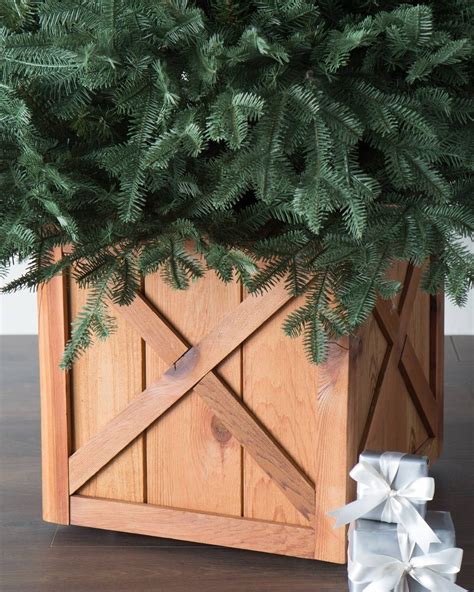 Wrap your christmas tree with burlap or plaid ribbon. DIY Scrap Wood Crate Christmas Tree Stand | Christmas tree ...