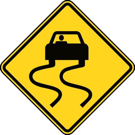 Warning signs are usually yellow with black markings. Slippery When Wet, Color | ClipArt ETC