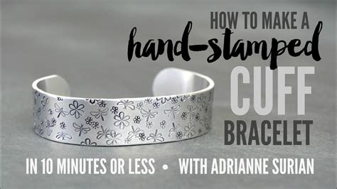 Make all the beads the same color. How to Make a Hand-Stamped Cuff Bracelet in Under 10 ...