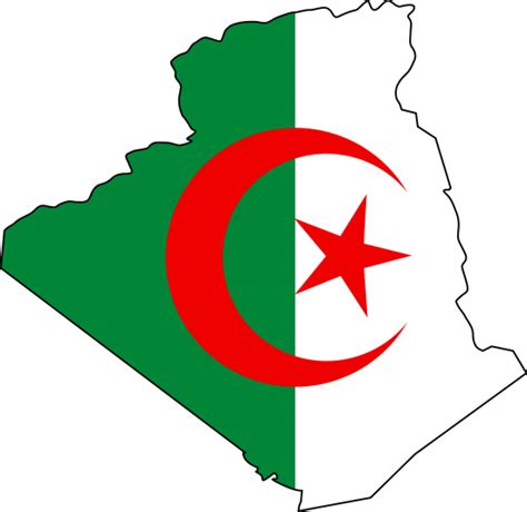 The flag consists of a red star and crescent centered on a. Algeria Flag Various Styles ,Algeria Flag Wallpapes ...