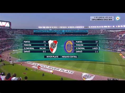 Here you can easy to compare statistics for both teams. River Plate vs Rosario Central (2-0) Torneo Julio Grondona 2015 Fecha 14 Full HD - YouTube