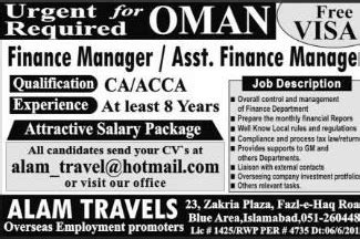 The assistant controller is the country finance assistant manager. Finance Manager / Assistant Finance Manager Job ...