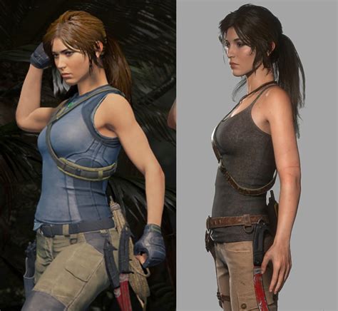 Rise of the tomb raider. Lara Croft model in Shadow of the Tomb Raider (by compared ...