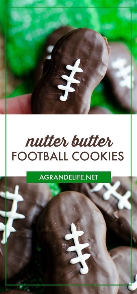 These decorated nutter butter cookies could not be any cuter with their bright yellow and black striped bodies, sweet expressive candy eyes, and angelic white wings. You'll score a touchdown with these Nutter Butter Football ...