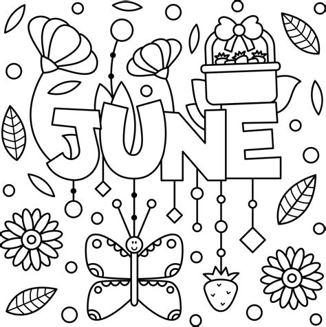 Choose a june coloring page! Cheery June Coloring Page Printable - Thrifty Mommas Tips ...