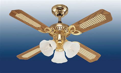 Ceiling fans not only provide affordable cooling, but they also add value to your home. 42" Princess Trio Ceiling Fan - Polished Brass - Wood ...