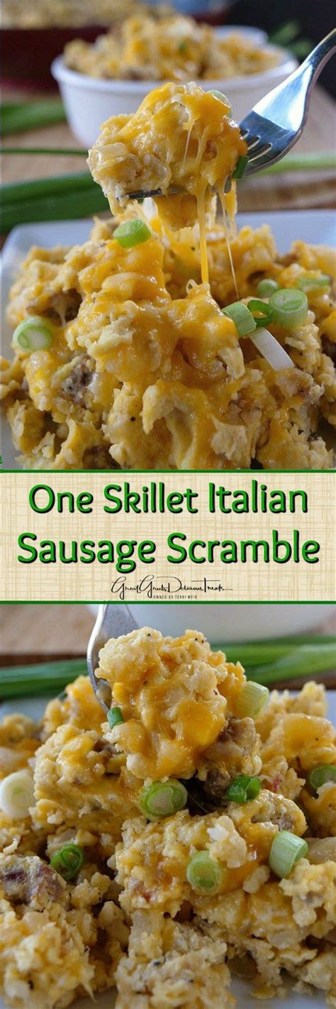 Make sausage at home and you will know it's fresh and healthy. One Skillet Italian Sausage Scramble | Italian sausage ...