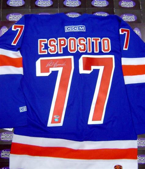 Browse the latest phil esposito nhl jerseys, gear, apparel, and merchandise for men, women, and kids. Phil Esposito autographed (New York Rangers) Jersey