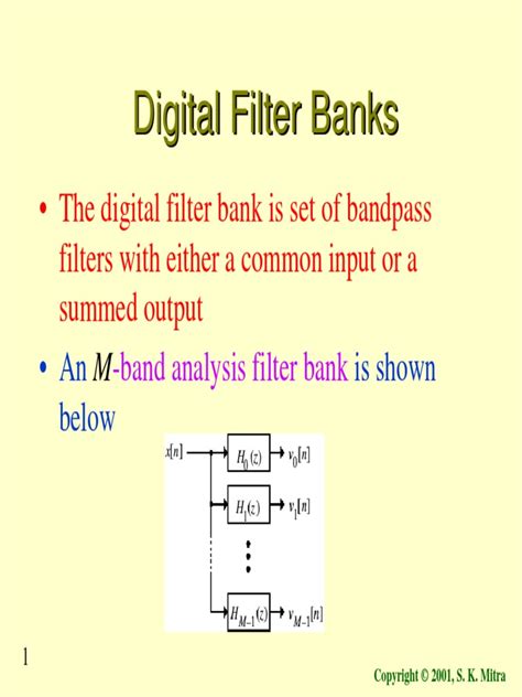 By gilbert strang and truong nguyen (1996). D- Filter Bank | Control Theory | Mathematical Concepts