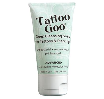 With unique combination of vitamins a & d, healthy skin ingredients and proven moisturisers, tattoo goo the lotion heals and protects dry skin. Tattoo Goo Deep Cleansing Soap for Tattoos & Piercings - 2 oz