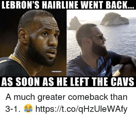 He's also the owner of a new contract for five years and. 25+ Best Memes About LeBron's Hairline | LeBron's Hairline Memes