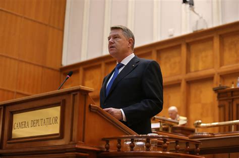 Klaus werner iohannis (romanian pronunciation: Klaus Iohannis, la ședința solemnă din Parlament: Domnilor ...