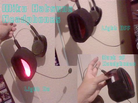 It comes in bundle with a special headphone bag, various different cables, a poster showcasing the promotional art of the product and a matching badge! Vocaloid Miku Hatsune Light-up Headphones by Hyrulekeyblade on deviantART