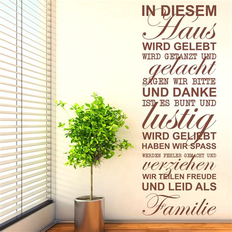 Wandtattoo in diesem haus mit süßen hasen. Wandtattoo Familienregeln | Hausordnung. In diesem Haus ...