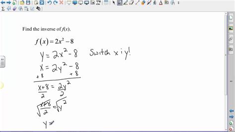 Algebra 2 - Inverse Functions - YouTube