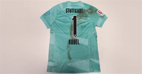 Ab sofort wird torhüter gregor kobel vom. VfB Stuttgart Goalkeeper Gregor Kobel Donated his Worn Jersey