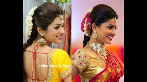 Maybe you would like to learn more about one of these? Hairstyles for Traditional Sarees - YouTube