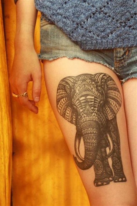 There are always human attributes we can find from different animals. Elephant Thigh Tattoo Pictures, Photos, and Images for ...