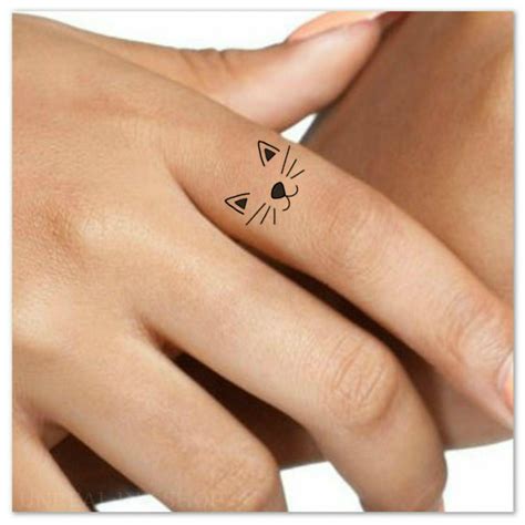 Similar to other placements, there are a lot more. Cat Finger Temporary Tattoo 4 Mini Waterproof Tattoos ...