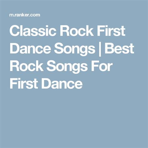 From the moment you walk down the aisle to your departure as newlyweds, wedding music sets the tone for your celebration. Classic Rock First Dance Songs | Best Rock Songs For First ...