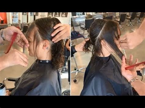 Victoria beckham is unarguably the queen of a line haircuts. Layered Bob Haircut Tutorial for Curly hair - Short Bob ...