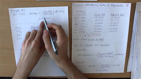 It is used in surveying to establish the elevation of a point relative to a datum, or to establish a point at a given elevation relative to a datum. Traverse Calculation: Elevation Adjustment - YouTube