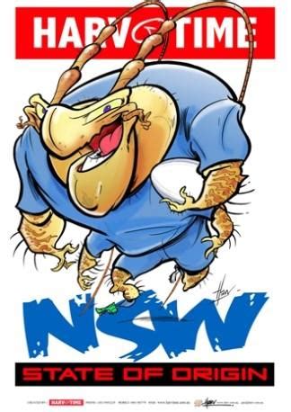 Mon 3 aug 2020, 10:55 am. NRL Harv Time Mascot Print A3 Poster New South Wales Blues ...