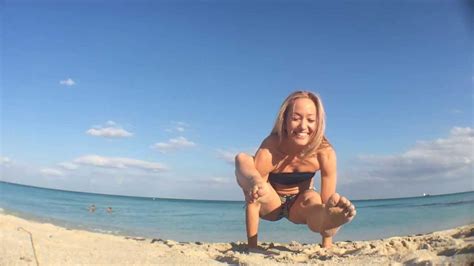 Kina kai spreads her legs for you. Beach Yoga Eka Pada Sirsasana with Kino in Miami - YouTube