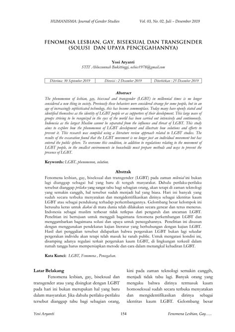 Quality healthcare for lesbian, gay, bisexual & transgender people a four part webinar series part ii: (PDF) Fenomena Lesbian, Gay, Biseksual Dan Transgender ...