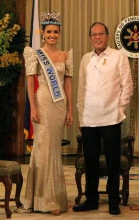 Noynoy aquino on duterte ejk and kian 39 s death. Miss World 2013 Megan Young Meets Philippine President ...