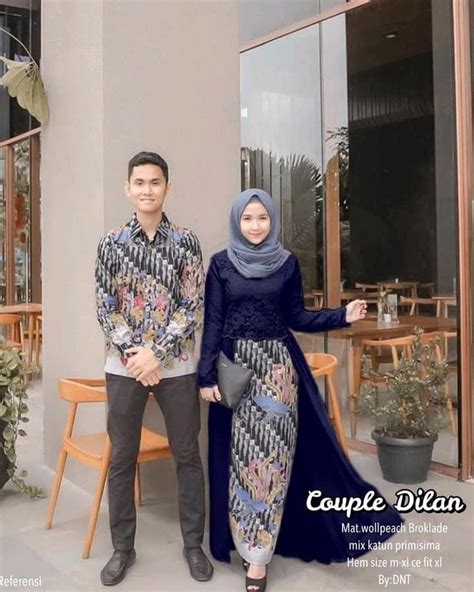 Setelan model baju batik couple tunik brokat kemeja lengan panjang motif cendrawasih untuk kondangan. Trend Modern Model Baju Batik Couple Sarimbit Kombinasi ...