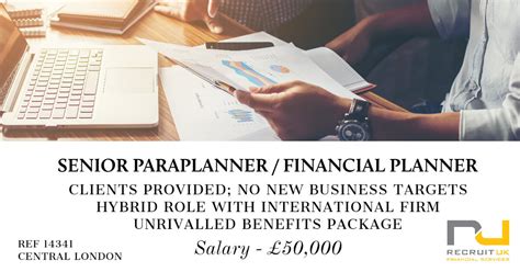 Find your new job at the best companies now hiring in the uk. Senior Paraplanner / Financial Planner in London to join a ...
