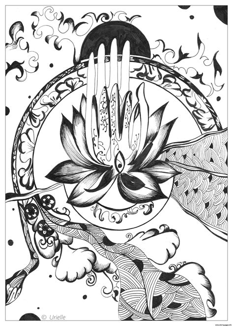 Advanced Abstract Peace Adult Coloring Pages Printable