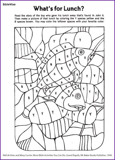 Download or print this amazing coloring page: Fill in Picture of Loaves and Fishes (Coloring Activity ...