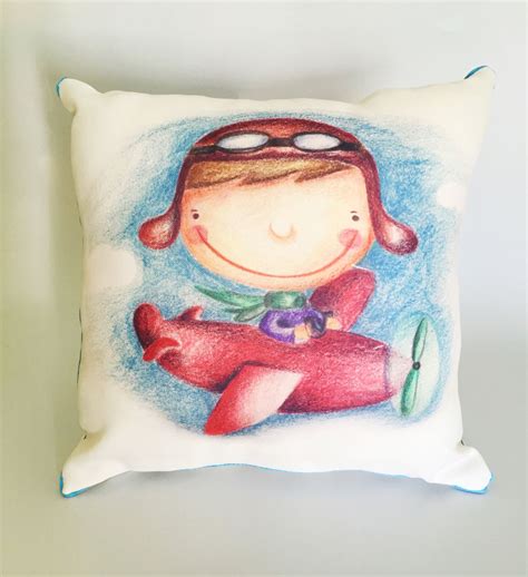 Staggered biplane airplane pillow airplane nursery bedding | etsy. Airplane Cushion Cover, Airplane bedding, Toddler Bedding, Nursery decor, Kids cushion, Kids ...