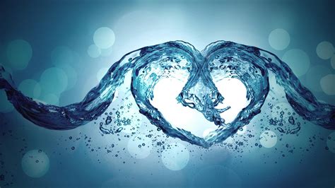 Navigate back to your home screen and take a look at your new wallpaper. A heart made of water - Clean love Wallpaper Download ...