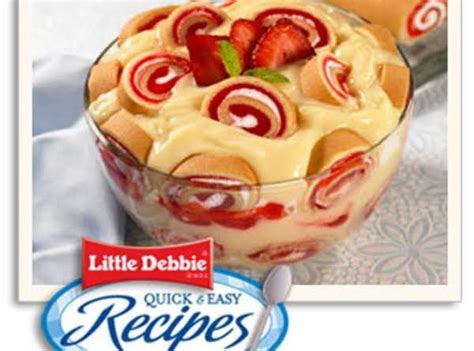 This easy to make recipe includes a rich chocolate fudge this easy to make recipe includes a rich chocolate fudge frosting and rainbow sprinkles on top! Little Debbie Strawberry Shortcake Trifle | Recipe | Trifle recipe, Strawberry shortcake trifle ...