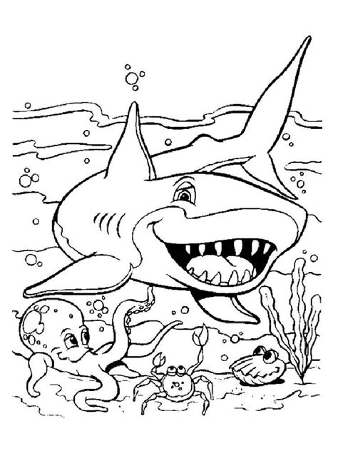 More shark coloring pages available on coloring.ws. Sharks coloring pages. Download and print sharks coloring ...