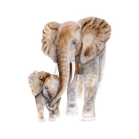 Buy big canvas prints designed by millions of independent artists from all over the world. Amazon.com: Mom and Baby Elephant Watercolor Art Nursery ...