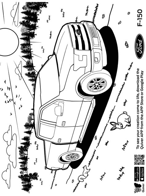 Brilliant pickup trucks coloring pages 7th and pattison. Kids-n-fun.com | Coloring page Quiver Ford F 150