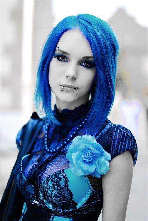 Browse 14,734 blue hair stock photos and images available, or search for woman blue hair or woman with blue hair to find more great stock photos and pictures. Castle Party - Lady in blue by Szonhor | Hot goth girls ...