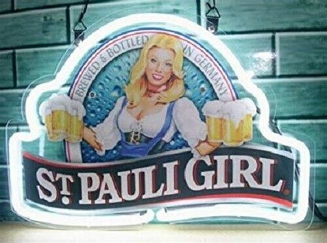 ✅ free shipping on many items! St Pauli Girl Neon Sign 14"x10" Beer Bar Light Artwork Man ...
