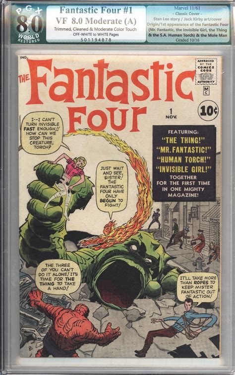 There's enough in this issue to make me curious about this was my first time reading a fantastic four comic and it was a fun issue. comicsvalue.com - Fantastic Four #1 Vol 1 PGX 8.0 Very ...