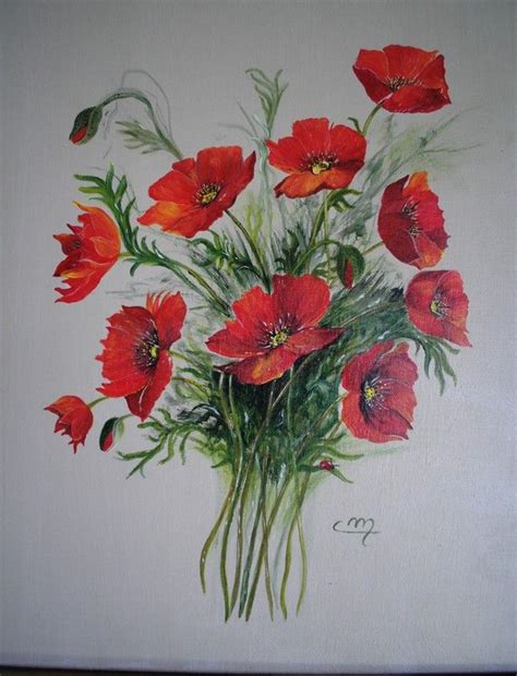 Son nom latin est le papaver rhoeas. Bouquet de coquelicots