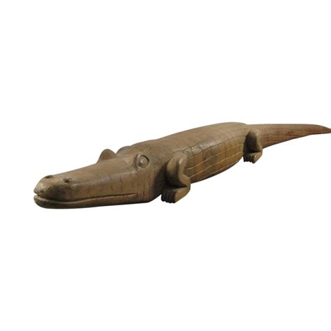 Find something extraordinary for every style, and enjoy free delivery on most items. 41" Carved Wood Alligator Sculpture | Chairish